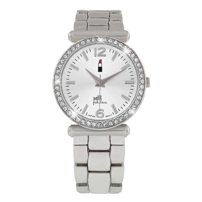 Lucardi Kinder Little Miss Fabulous horloge met een stalen band - Horloge - Staal - Zilverkleurig - 30 mm