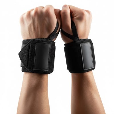 Proskill Polsband voor Fitness & CrossFit - 2 Stuks - Wrist wraps – Krachttraining – Polsbrace – Zwart - Straps
