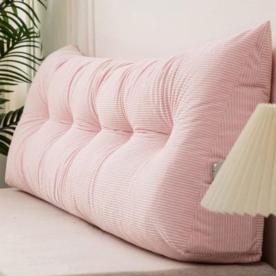 Driehoekig Leeskussen Twin Bed Rest Bolster 80x50x20cm Rugsteun voor Zitten in Bed Lange Gewatteerde Daybed Kussen voor Comfort en Ontspanning