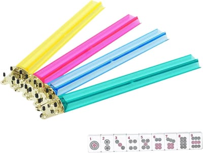 Mahjong houders - Set met schuivers - Spel organiseren - Acryl materiaal - 47 cm - Transparant