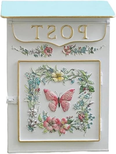 Brievenbus Wandmontage - Decoratieve Postbak - Post Ontvangen - Waterdicht Corrosiebestendig - 22.8 x 13 x 31 cm - Antiek Stijl