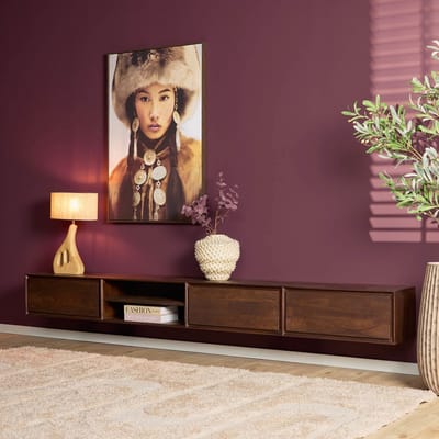 Starfurn Tv-meubel Ambiance - Zwevend - Bruin Hout - 280x35x30cm