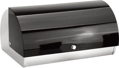 Cheffinger Broodtrommel - Metallic Zwart - RVS - 38cm