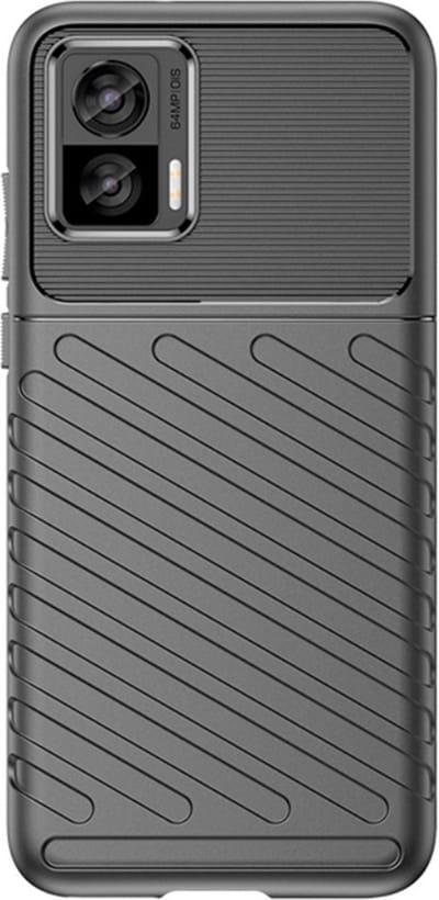 Coverup Hoesje - Geschikt voor Motorola Edge 30 Neo Hoesje - Coverup Rugged Shield TPU Back Cover - Zwart