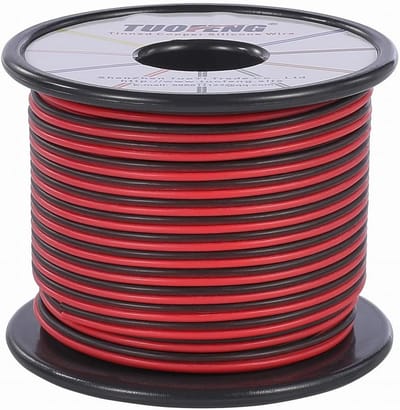 Flexibele 2-aderige siliconenkabel 30 meter vertind koper hoge temperatuurbestendig
