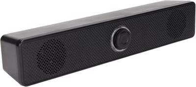 Desktop Luidsprekers - Mini Soundbar - Muziek en Films - Ruimtebesparend Ontwerp - 6W Vermogen - Zwart