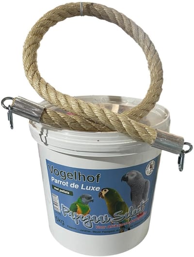 papegaai select 5 kg met pellets en sisal touw 1 meter 25 mm dikte