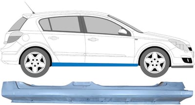 Volledige dorpel voor Opel Astra H 2003-2014 / Rechts