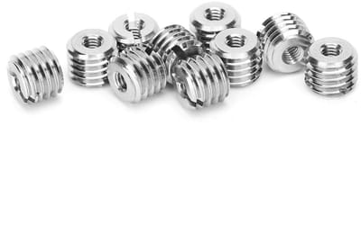 Dailygoods- Sleufmoer Set van 10 Stuks - Roestvrij Stalen Bevestigingsmiddelen - M4x0,7 Mm/M10x1,5 Mm Draad - 8 Mm Lengte - Draadinzetstukken - Geschikt voor Draadreparatie - Draadinzetstuk