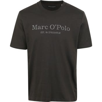 Marc O'Polo T-Shirt Logo Antraciet - Maat XXL - Heren - Casual T-shirts
