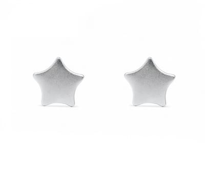 Zilveren oorknopjes ster 9mm