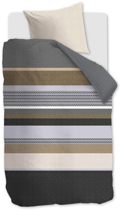 Beddinghouse Hylke dekbedovertrek - Eenpersoons - 140x200/220 cm - Grijs