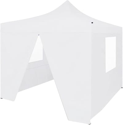 Opvouwbare Feesttent - Tuintent Evenementen - Buitenfeesten Organiseren - UV en Waterbestendig - 3x3 Meter - Wit