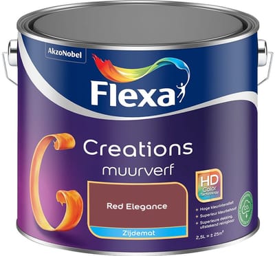 Flexa - Creations Muurverf Zijdemat - Red Elegance - Mengverf - 2,5 L