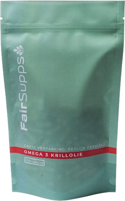 FairSupps - Krillolie - 500mg - 200 Softgels - Bron van Omega 3