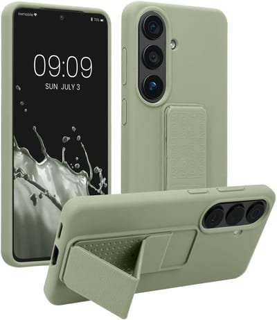 kwmobile back cover voor smartphone - geschikt voor Samsung Galaxy S26 - 1x beschermhoesje van kunststof - In grijsgroen