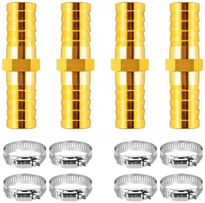 Dailygoods- Tuinslang Reparatieset - 4-delige Set - Roestvrij Stalen Klemmen - Water Slang Connector - Slang Splitter - Eenvoudige Installatie