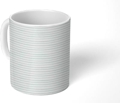 Mok - Koffiemok - Italiaans - Zee - Sfeer - Strepen - Groen - Mokken - 350 ML - Beker - Koffiemokken - Theemok