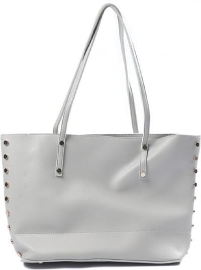 Een elegante en zeer handige shopper om erbij te hebben. De tas is voorzien van goudkleurige metalen studs. Aan de bovenkant is de tas afsluitbaar met een goudkleurige rits. De tas heeft een praktische bodemversteviging. Voor uzelf of Bestel Een Kado