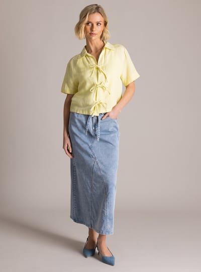 YEST Karinne Tops - Pastel Yellow - maat 42