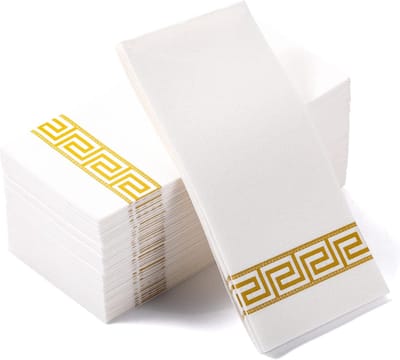Famanu - Gouden Servetten – 100 stuks 40x40 cm – Luxe Servetten voor Diner, Feest en Bruiloft