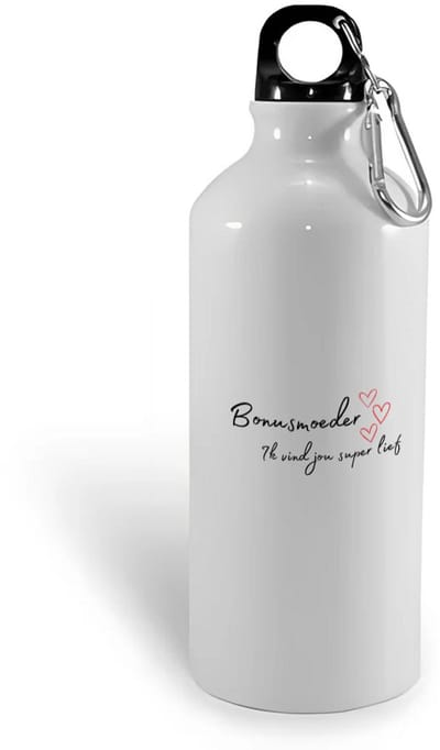 Hacebo® - bonusmoeder ik vind jou super lief waterfles - Mama - de liefste bonusmoeder - Moeder cadeautjes - moederdag - verjaardag - geschenk - kado - water fles - 400ML