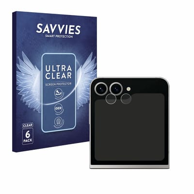Savvies - Screenprotector voor Samsung Galaxy Z Flip 6 (ALLEEN Camera Lens) - Folie Beschermfolie transparant 6 Stuks