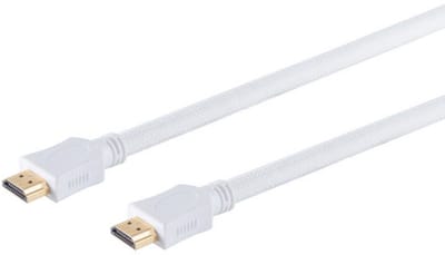 HDMI A-St/HDMI A-St verg HEAC weiß Nylon Mantel 1m
