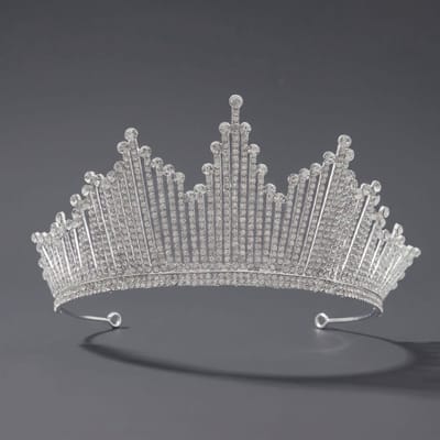 Kroon voor dames-Prinsessenkroon-Diadeem-Kroon-Strass-Elegant en Duurzaam - Geschikt voor Verschillende Gelegenheden-Haarsieraad-Stijl 44
