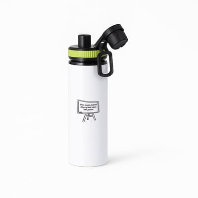 Hacebo® - Lieve meester bedankt dat je me hebt laten groeien waterfles met draaidop groen - Meester - Meester - Leraar - water fles - 850ML