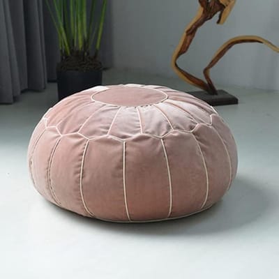 Fluwelen Poef - Ottomaanse Voetbank - Zitten en Ontspannen - Creatieve Candy Kleur - 50x50x30cm - Diverse Kleuren