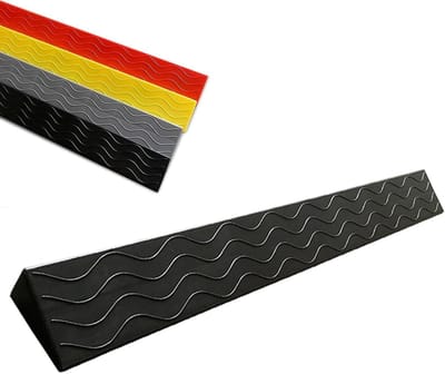 Drempelhulp Plastic - Drempelplank Oprit - Robotstofzuiger Hulp - Op Maat Te Knipen - 100x13x6.5cm - Zwart