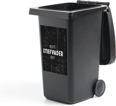 Container sticker Vaderdag kados - Quote - Stiefvader - Beste stiefvader ooit - Spreuken - 40x60 cm - Kliko sticker