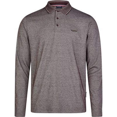 Polo met lange mouwen in twee kleuren Hechter