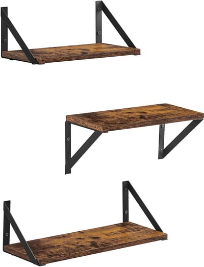 VASAGLE - Wandplank - Zwevend Rek met Hoogglans - Voor Slaapkamer Woonkamer Keuken Badkamer