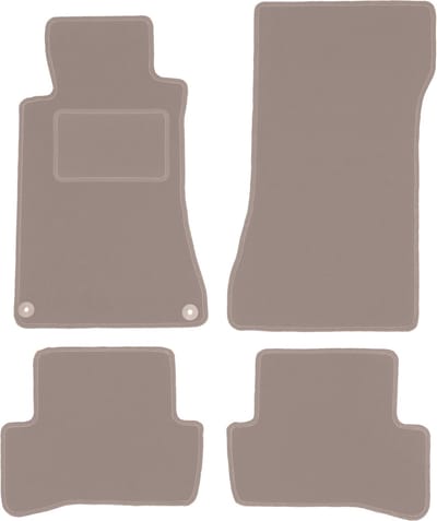 Beige veloursmatten voor: Mercedes C W203 sedan, stationwagen (2000-2008)