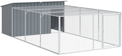 Hondenhok - Buiten - Bench - Ren - Weerbestendig - Kennel - Rek - Antraciet