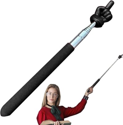 Intrekbare aanwijzer - Wijsstick klaslokaal - Presenteren lesgeven - Telescopisch ontwerp - 585 cm uitgerekt - Zwart