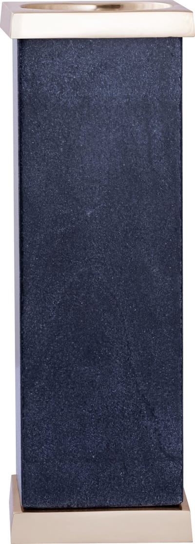 PTMD Kandelaar Alanna - 11x11x33 cm - Aluminium - Zwart