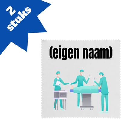 Akyol - chirurgen met eigen naam brillendoekjes - Chirurg - patiënten/doktoren - collega's - verjaardag - afscheidscadeau - geschenk - kado - 17,8 bij 17,8 cm - 2 stuks