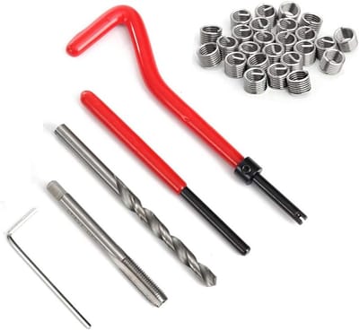 Complete Reparatieset met 30 Stukken, Roestvrij Staal, Geschikt voor Auto- en Motoronderhoud, M6 6 x 1 mm