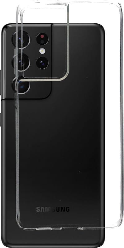 Mobiparts hoesje geschikt voor Samsung Galaxy S21 Ultra - Zacht TPU - Schokabsorberend TPU - Grip Coating - Transparant