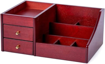 Juwelendoos Hout - Opbergdoos Sieraden - Thuis Organiseren - Fluwelen Voering - 34x23x15CM - Bruin