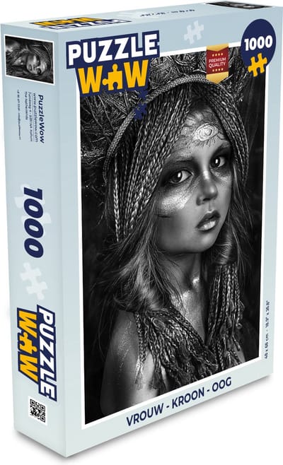 Puzzel Vrouw - Kroon - Oog - Legpuzzel - Puzzel 1000 stukjes volwassenen