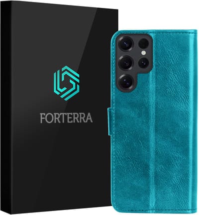 Hoesje Geschikt voor Samsung Galaxy S26 Ultra - Luxe Bookcase - Walletcase Hoes - Portemonnee - Cover - Turquoise