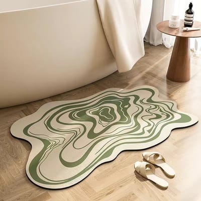 Diatomeeënaarde speciaal gevormde vloermat toilet absorberende voetmat toiletdeur zachte voetmat antislip en vuilafstotend tapijt 50X80cm 19.7X31.5in