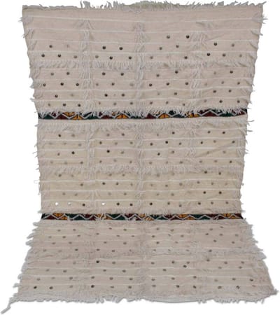 Safaary - Marokkaanse Handira bedsprei Deken Beige 155 x 95cm