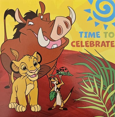 Disney Lion King uitnodigingen - 8 stuks - Met blauwe envelop - Timon en Pumba - Verjaardag - Themafeestje - Kinderfeestje