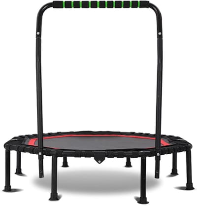 Trampoline Vervangingsmat - Oefen Rebounder - Binnen Fitness - Opvouwbaar Ontwerp - 200 kg Belasting - Zwart