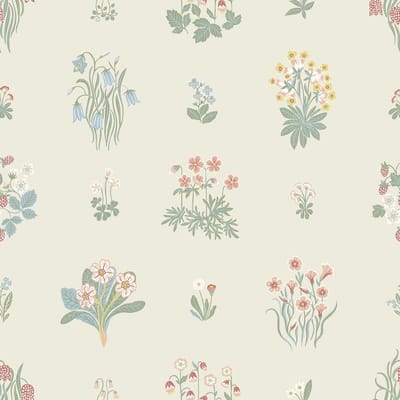 Boråstapeter Vliesbehang 6951 - Österlen - Botanisch Beige - 53cm x 10.05m